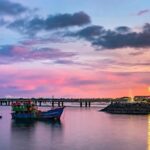 atardecer en la bahia de panamá