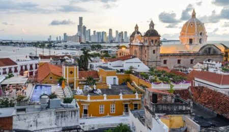 Vista panoramica de Cartagena colonial