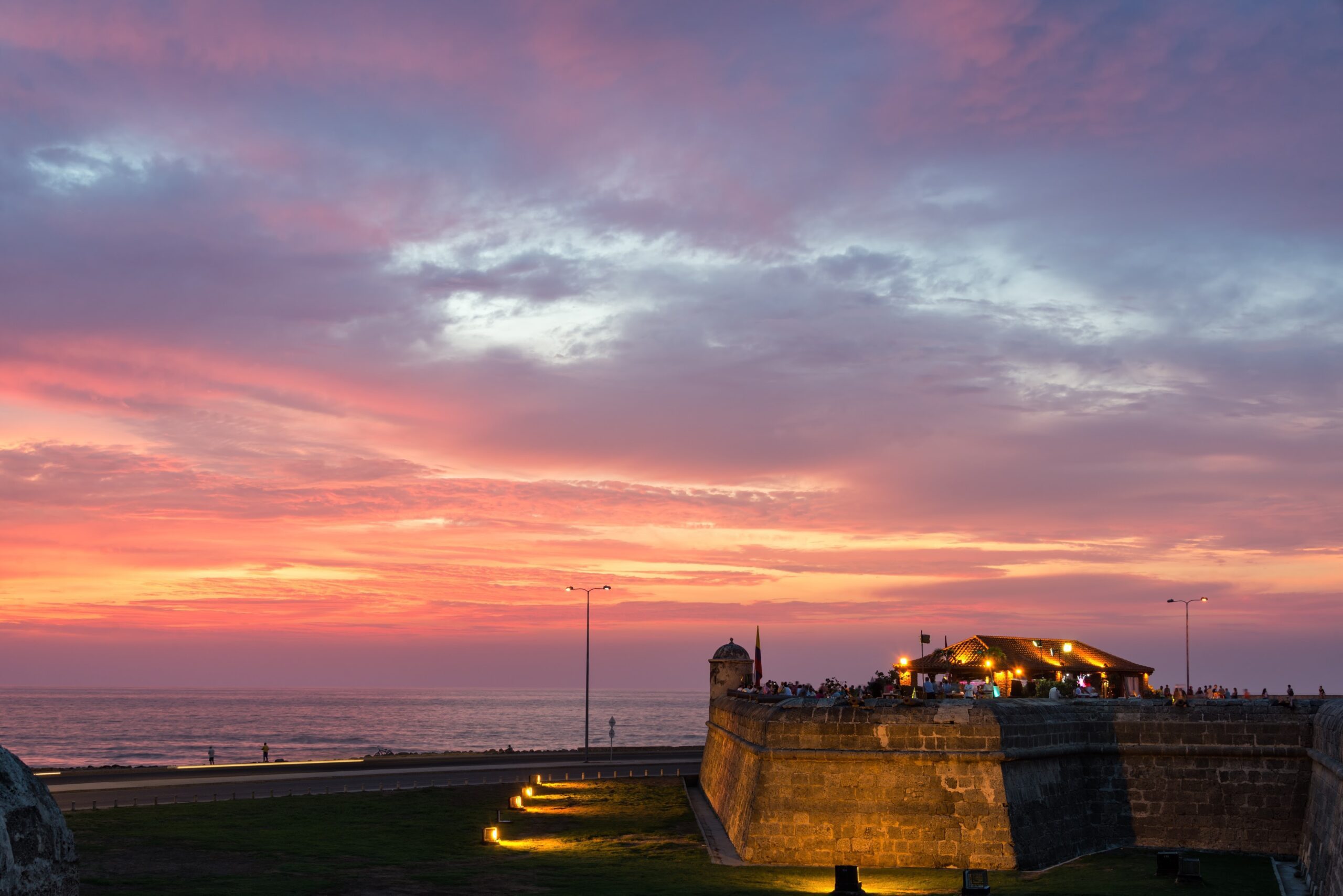Atardecer en la Murallas de Cartagena