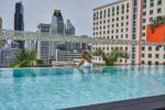 Vista del centro de la ciudad desde la piscina del Gran Evenia Panama