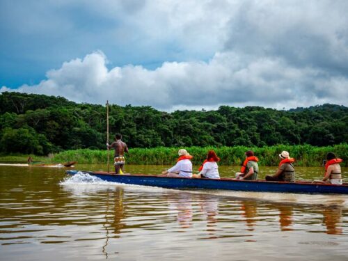small-Emberá Drua community, Alajuela Lake, Panama Province